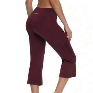 BALEAF Yoga Workout Capris Lounge Pants with Side Pockets